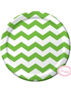 Pratos Chevron Verde Lima